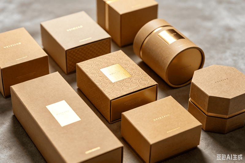 Side-by-side comparison of a thick, premium rigid box and a sleek, printed folding carton for perfume.
